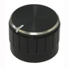 Handle on axle 6mm Star Black D = 23mm H = 17mm
