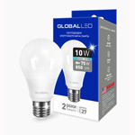 Лампа світлодіодна GLOBAL LED<gtran/> A60 10W 4100K 220V E27 AL