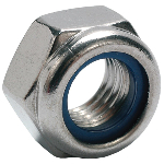 Stainless nut M8 hex self-stop. stainless steel 304
