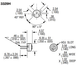 Trimmer resistor 3329H-1-100K