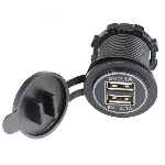 USB charger YC-A17G 5V 2.1A+5V 2.1A green backlight