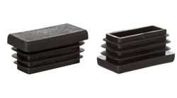 Plug for rectangular profile 50x100mm inner black