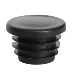 Plug for round pipe D=22mm inner black