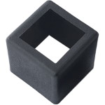 Square adapter pipes 25x25-20x20mm black